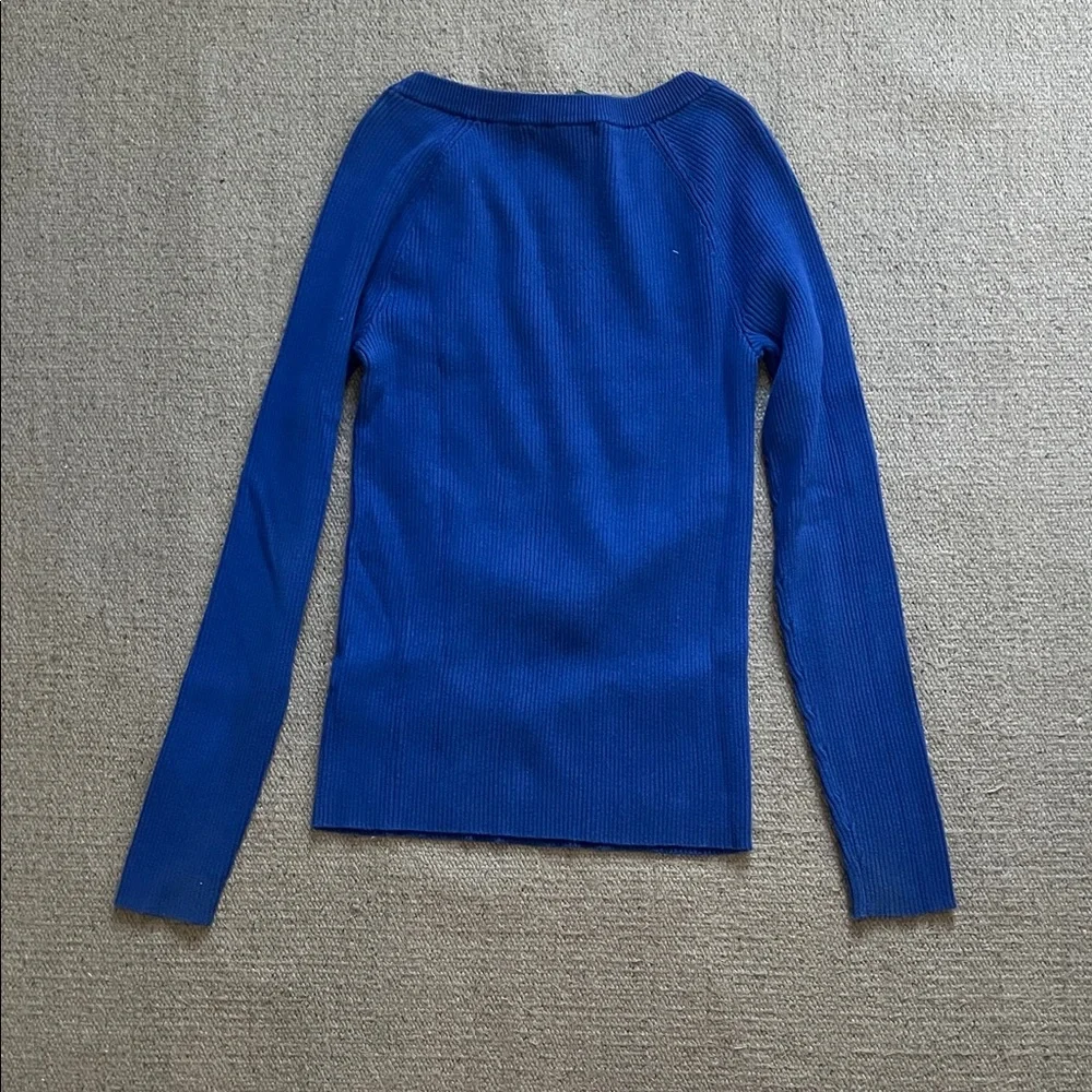 Lauren Ralph Lauren Blue Sweater with Button Detail - Picture 6 of 6